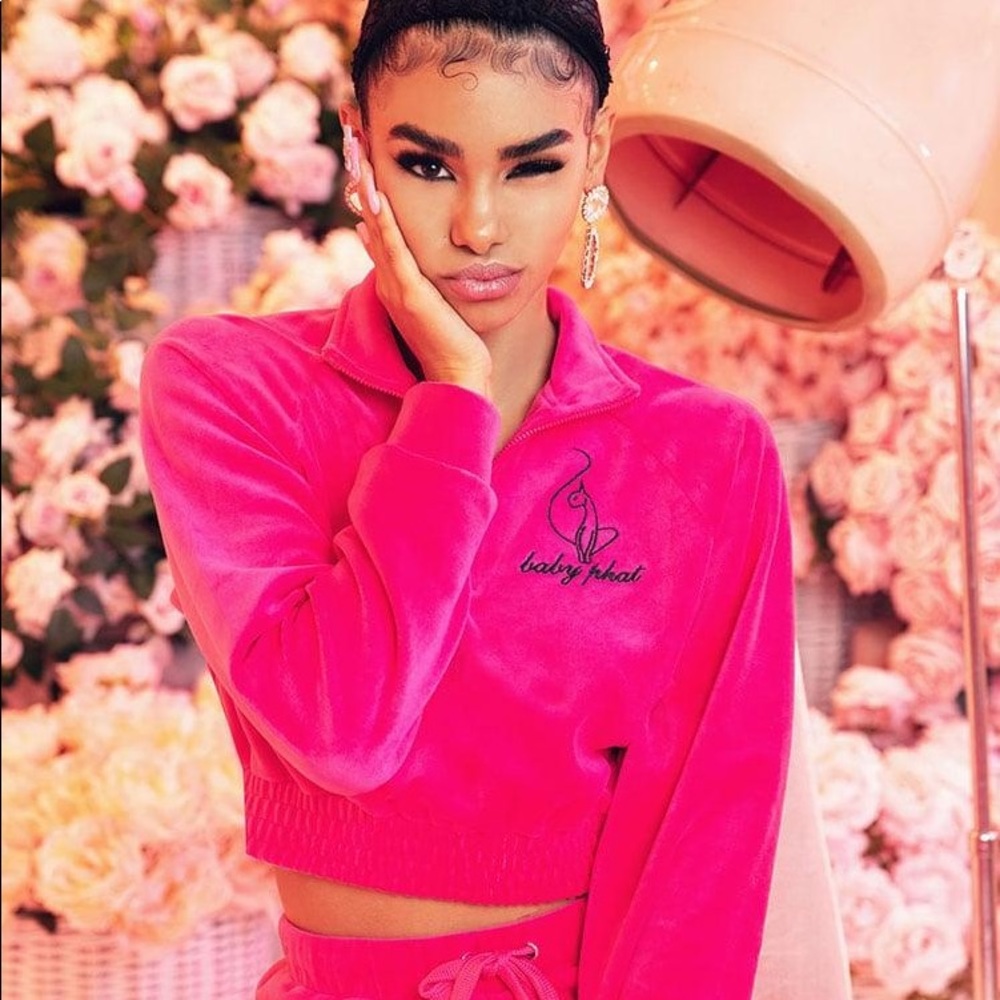Baby Phat Velour Zip-Up Pullover